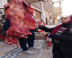 لحوم خارج مذبوحة المجزر 